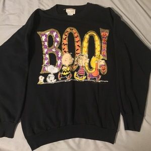Peanuts- Vintage Halloween Sweater- XL